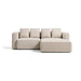 Kave Home Slaapbank Marela Rechts, Chenille, 236cm - Ecru