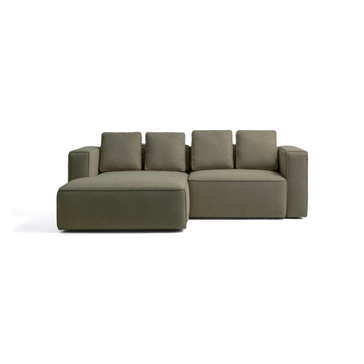Kave Home Slaapbank Marela Links, Structuurstof, 236cm - Groen