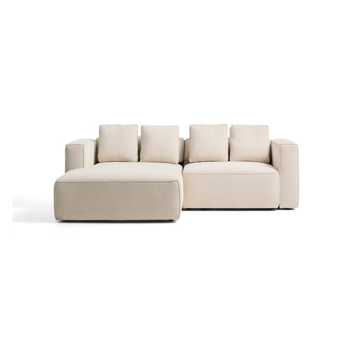 Kave Home Slaapbank Marela Links, Chenille, 236cm - Ecru