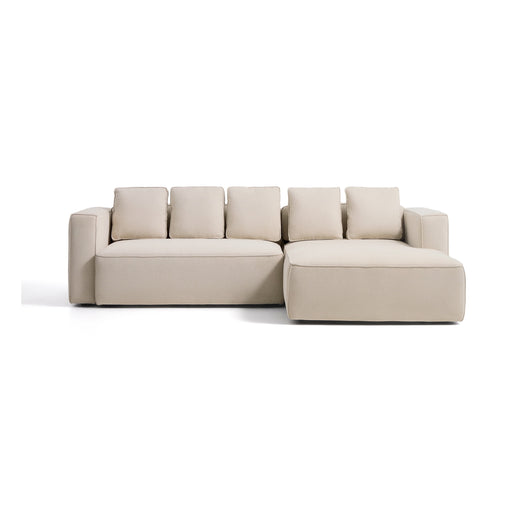 Kave Home Slaapbank Marela Rechts, 276cm, Chenille - Ecru