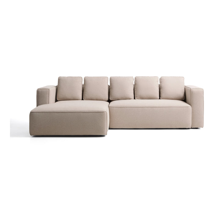 Kave Home Hoekbank Marela Links, 276cm, Structuurstof - Beige
