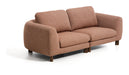 Kave Home 3-zits Bank Vera 230cm, Structuurstof en bruine poten - Terracotta
