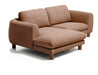 Kave Home 3-zits Loungebank Vera Links, 232 cm, Structuurstof en bruine poten - Terracotta