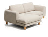 Kave Home 3-zits Hoekbank Vera Links, 232cm, Structuurstof en naturel poten - Beige