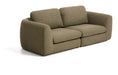 Kave Home 3-zits Bank Vera 230cm, Structuurstof - Olijfgroen