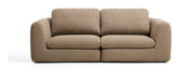 Kave Home 3-zits Bank Vera 230cm, Structuurstof - Lichtbruin