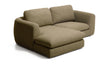 Kave Home Loungebank Vera Links, 232cm, Structuurstof - Olijfgroen