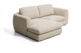 Kave Home Loungebank Vera Links, 232 cm, Structuurstof - Beige