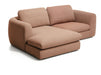 Kave Home Loungebank Vera Links, 232cm, Structuurstof - Terracotta