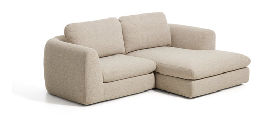 Kave Home Loungebank Vera Rechts, 232cm, Structuurstof - Beige