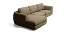 Kave Home Loungebank Vera Links, 322cm, Structuurstof - Olijfgroen