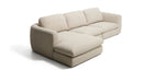 Kave Home Loungebank Vera Links, 322cm, Structuurstof - Beige