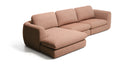 Kave Home Loungebank Vera Links, 322cm, Structuurstof - Terracotta