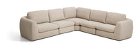 Kave Home Hoekbank Vera 330cm, Structuurstof - Beige