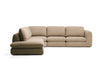 Kave Hom 5-zits Hoekbank Vera Links, 330cm, Structuurstof - Lichtbruin