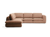 Kave Hom 5-zits Hoekbank Vera Links, 330cm, Structuurstof - Terracotta