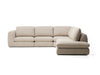 Kave Home 5-zits Hoekbank Vera Rechts, 330cm, Structuurstof - Beige