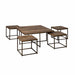 RENEW Salontafel Via Teakhout, Set van 5 stuks - Vierkant