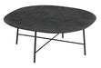 DTP Home Semi Ronde Salontafel Soho Betonlook, 90cm - Zwart