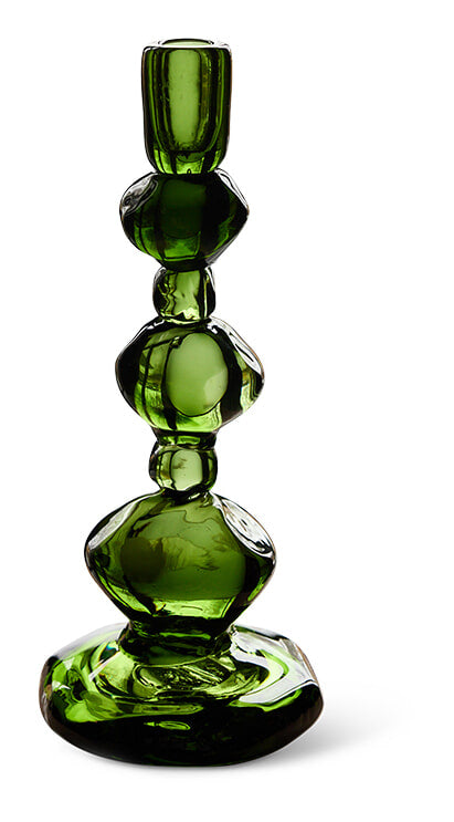 HKliving Kaarshouder Nienke Glas, H32cm - Emerald
