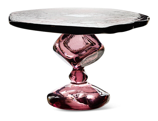 HKliving Taartplateau Nienke Glas - Amethist