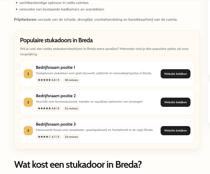 Combipakket Lokale bedrijfsvermelding meerdere diensten en/of steden - ThatLyfeStyle