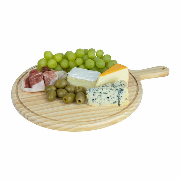 Krumble Serveerplank rond met handvat - Hout - Diameter 30 cm