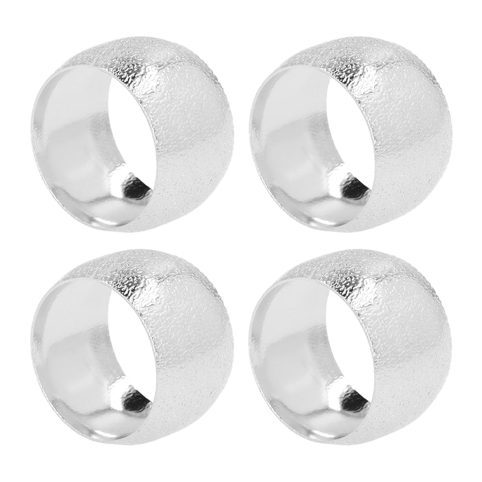 QUVIO Servetringen - Set van 4 - Zilver