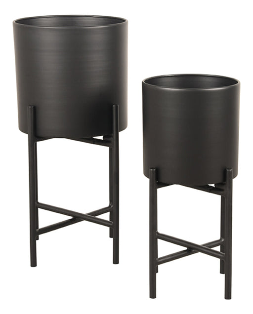 LABEL51 Plantenstandaard Plantin Set van 2 stuks - Zwart - ThatLyfeStyle
