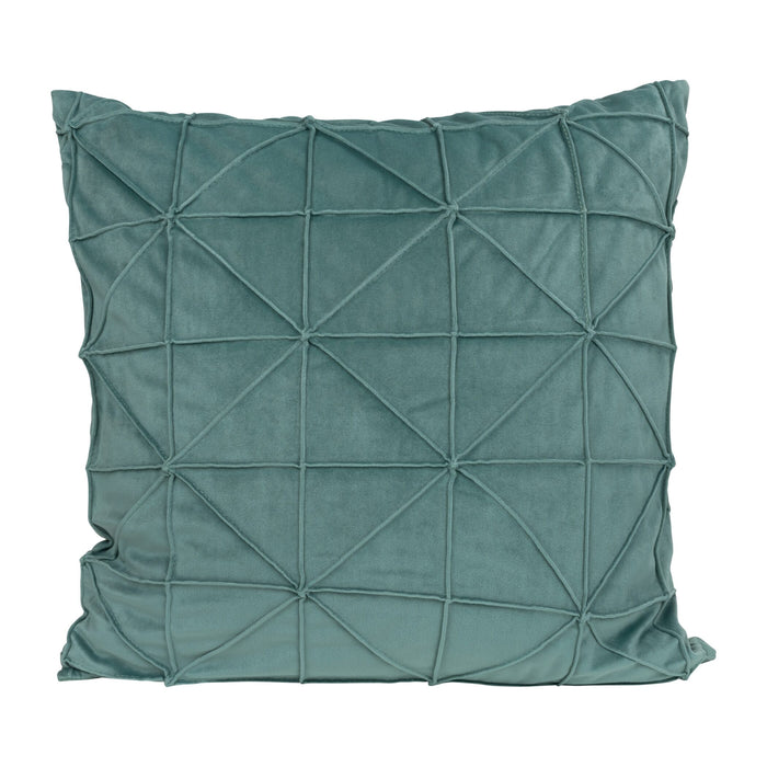 QUVIO Sierkussen gevuld - 50 x 50 cm - Fluweel - Eucalyptus groen