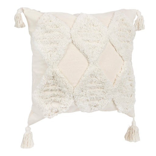 QUVIO Sierkussen Bohemian met franjes - Gevuld - 45 x 45 cm
