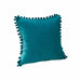 QUVIO Sierkussen met bolletjes - Gevuld - Fluweel - 50 x 50 cm - Turquoise