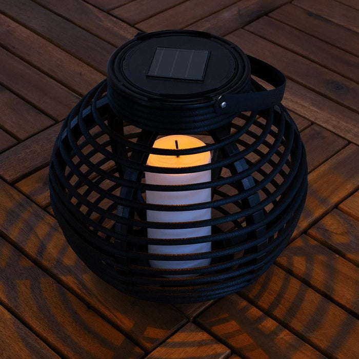 Solar lantaarn buiten 'Basket' medium - 3 stuks