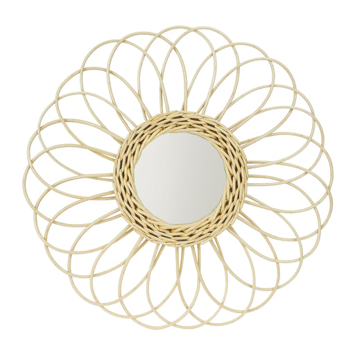 QUVIO Rotan spiegel - Diameter 39,5 cm
