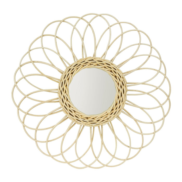QUVIO Rotan spiegel - Diameter 39,5 cm