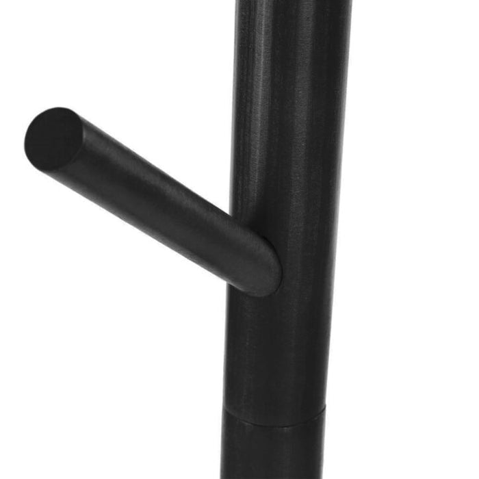QUVIO Staande kapstok hout – 175 cm hoog – 8 ophanghaken – Zwart - ThatLyfeStyle