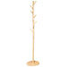 QUVIO Staande kapstok hout - 175 cm hoog - 8 ophanghaken - Lichtbruin