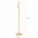 QUVIO Staande kapstok hout – 175 cm hoog – 8 ophanghaken – Lichtbruin - ThatLyfeStyle