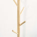 QUVIO Staande kapstok hout – 175 cm hoog – 8 ophanghaken – Lichtbruin - ThatLyfeStyle