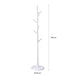 QUVIO Staande kapstok hout – 175 cm hoog – 8 ophanghaken – Wit - ThatLyfeStyle