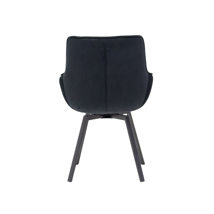 Stoel Shannon Velvet Zwart Draaibaar - Giga Meubel - ThatLyfeStyle