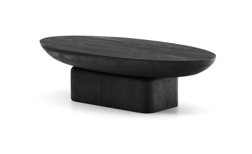 Kave Home Ovale Salontafel Ovak Acaciahout, 140 x 70cm - Zwart - Ovaal