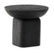 Kave Home Ronde Bijzettafel Ovak Acaciahout, 50cm - Zwart
