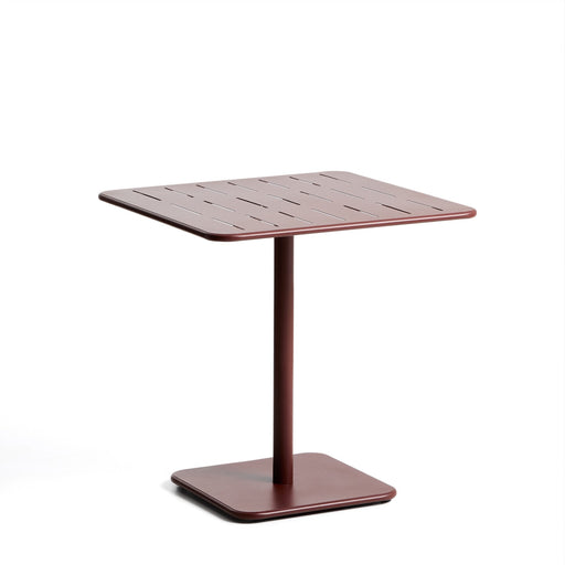 Kave Home Bistrotafel Brai Staal, 70 x 70cm - Donkerrood - Vierkant - ThatLyfeStyle