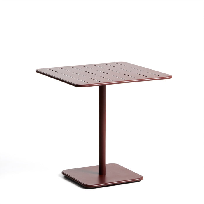 Kave Home Bistrotafel Brai Staal, 70 x 70cm - Donkerrood - Vierkant - ThatLyfeStyle