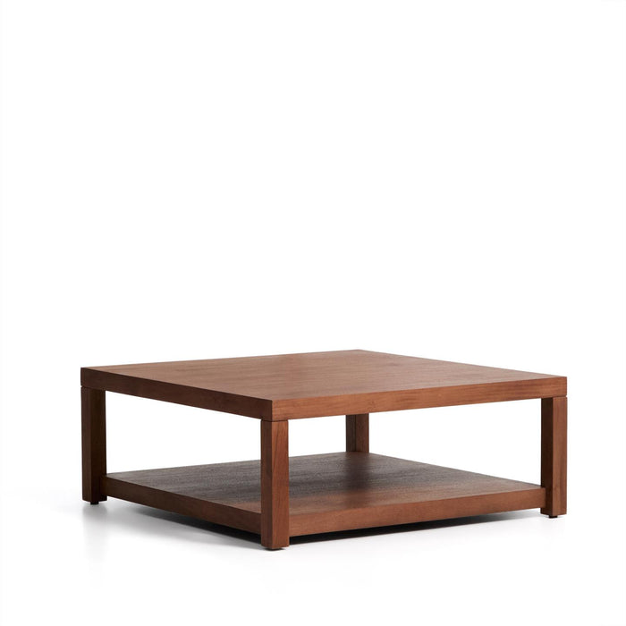Kave Home Salontafel Norani Acaciahout, 90 x 90cm - Bruin - Vierkant