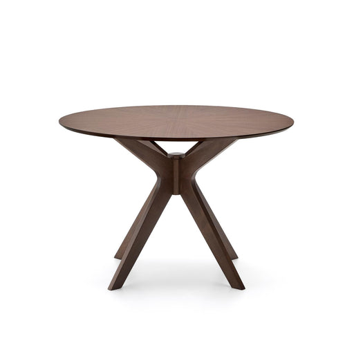 Kave Home Ronde Eettafel Naanim Walnootfineer, 100cm - Bruin