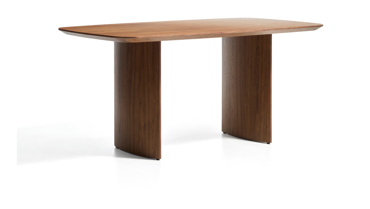 Kave Home Eettafel Litto Deens Ovaal, Walnootfineer, 160 x 90cm - Bruin