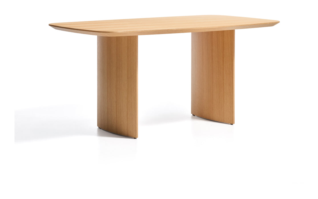 Kave Home Eettafel Litto Deens Ovaal, Eikenfineer, 160 x 90cm - Naturel