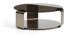 Kave Home Ronde Salontafel Dolven Glas & Metaal, Ø80cm - Bruin